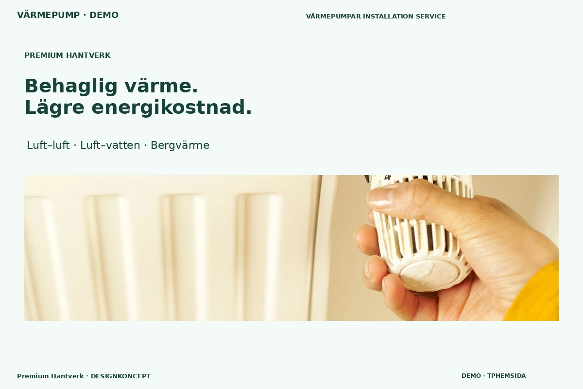 Premium Hantverk – relaterat designförslag för värmepump