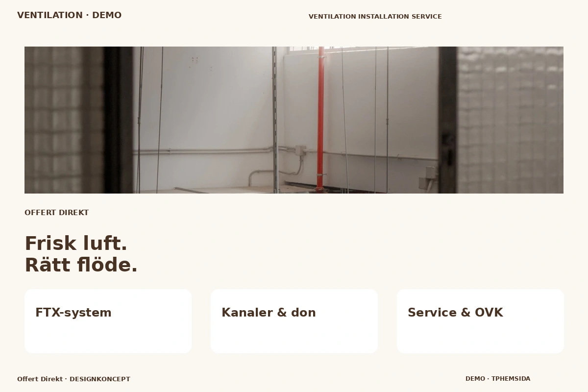 Offert Direkt – designförslag för ventilation