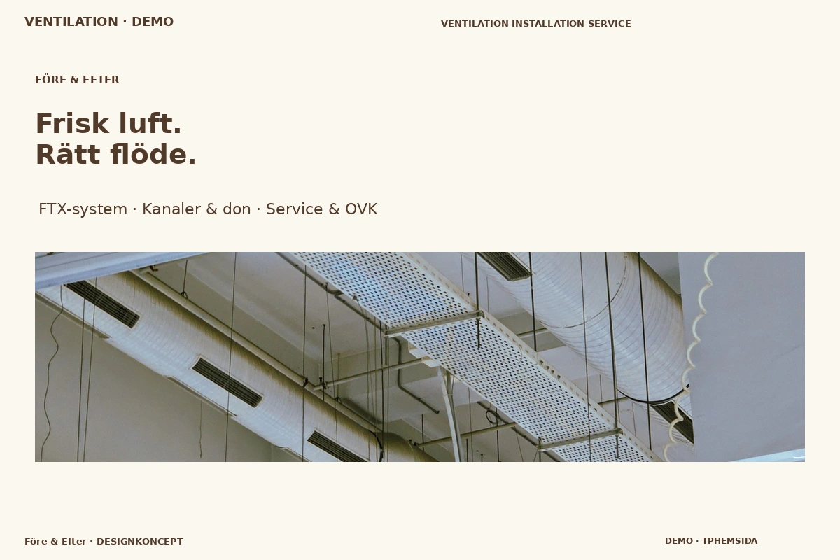 Före & Efter – designförslag för ventilation