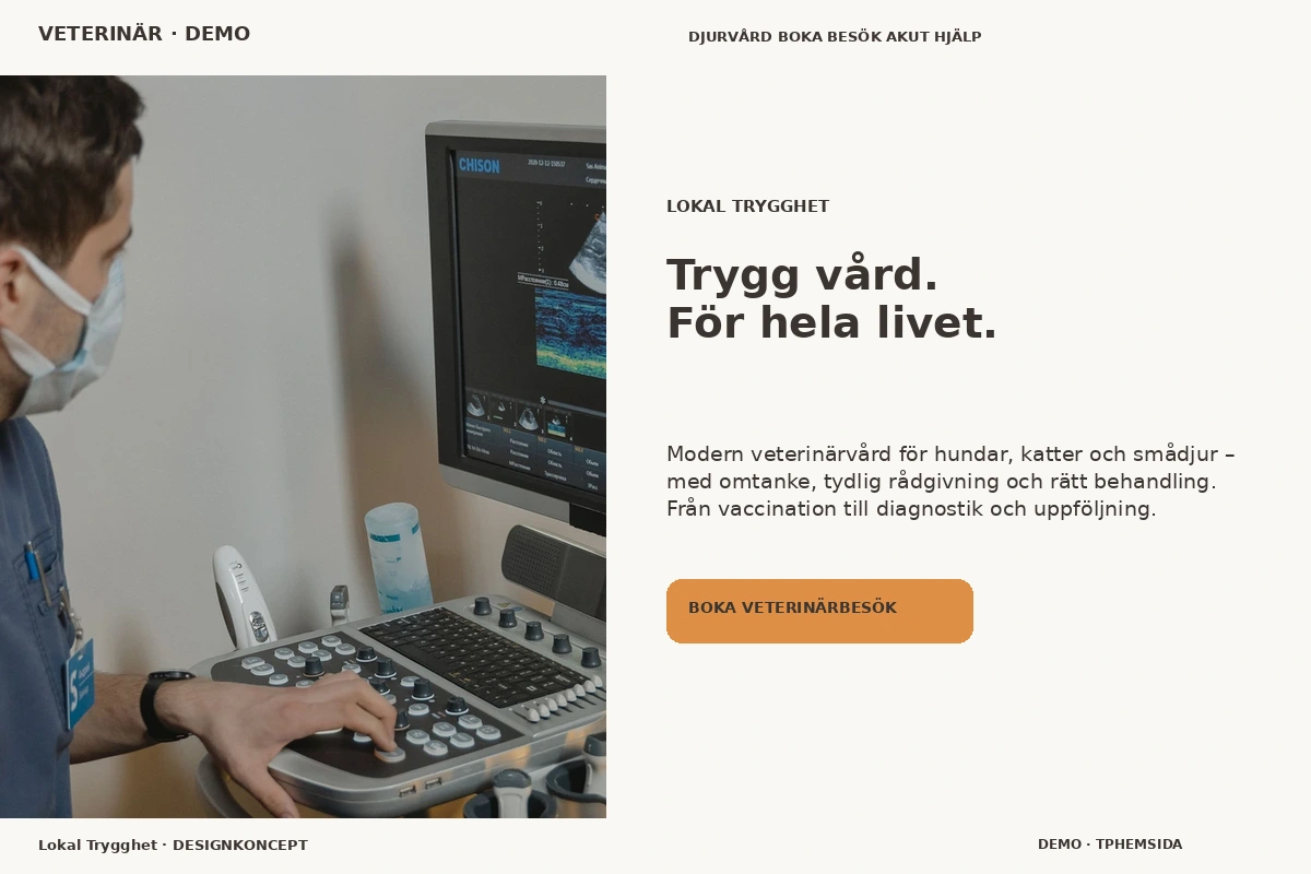 Lokal Trygghet – designförslag för veterinär