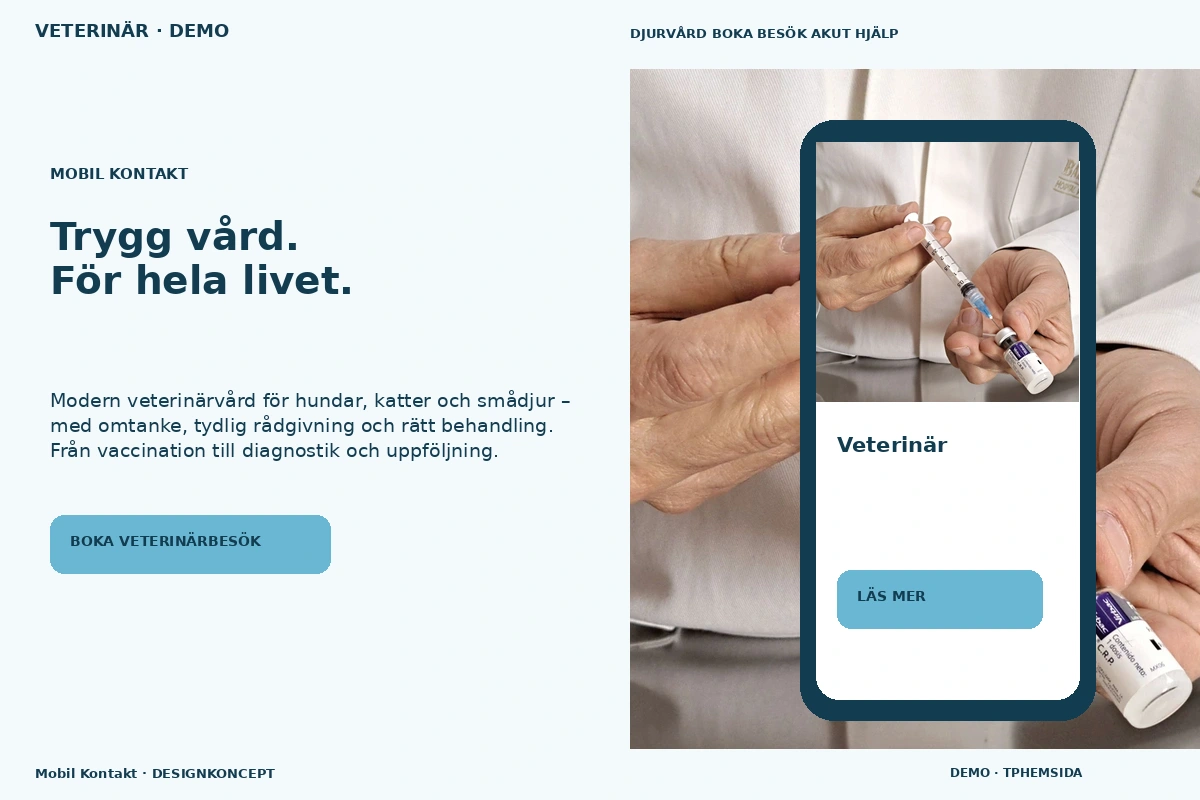 Mobil Kontakt – relaterat designförslag för veterinär