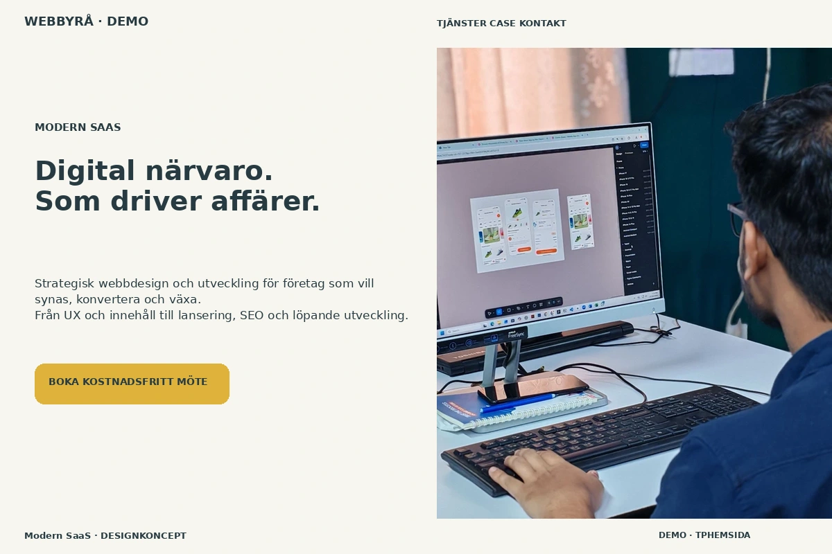 Designförslag för Webbyrå