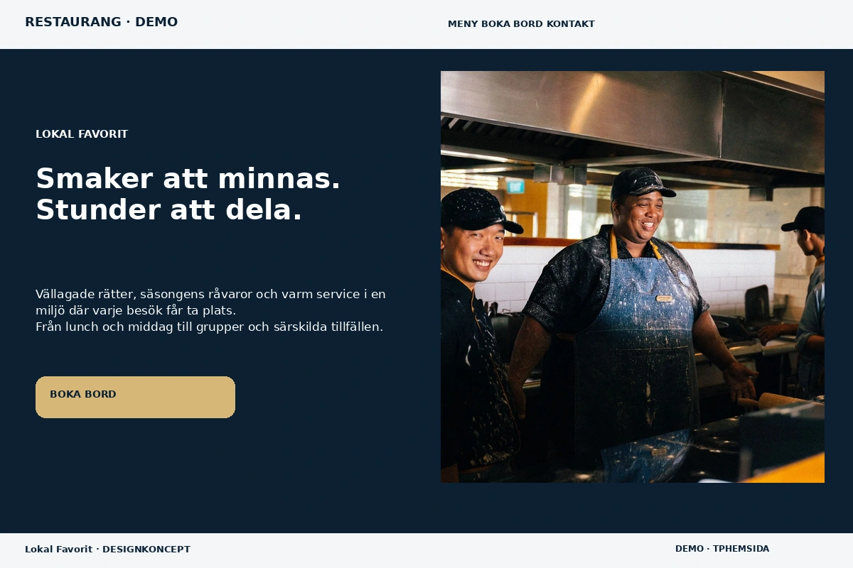 Lokal Favorit – designförslag för restaurang