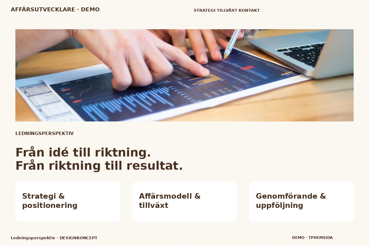 Ledningsperspektiv – relaterat designförslag för affärsutvecklare