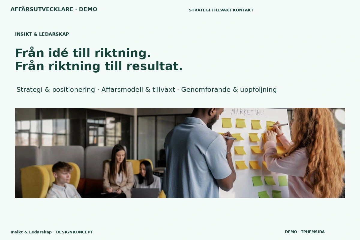 Insikt & Ledarskap – designförslag för affärsutvecklare