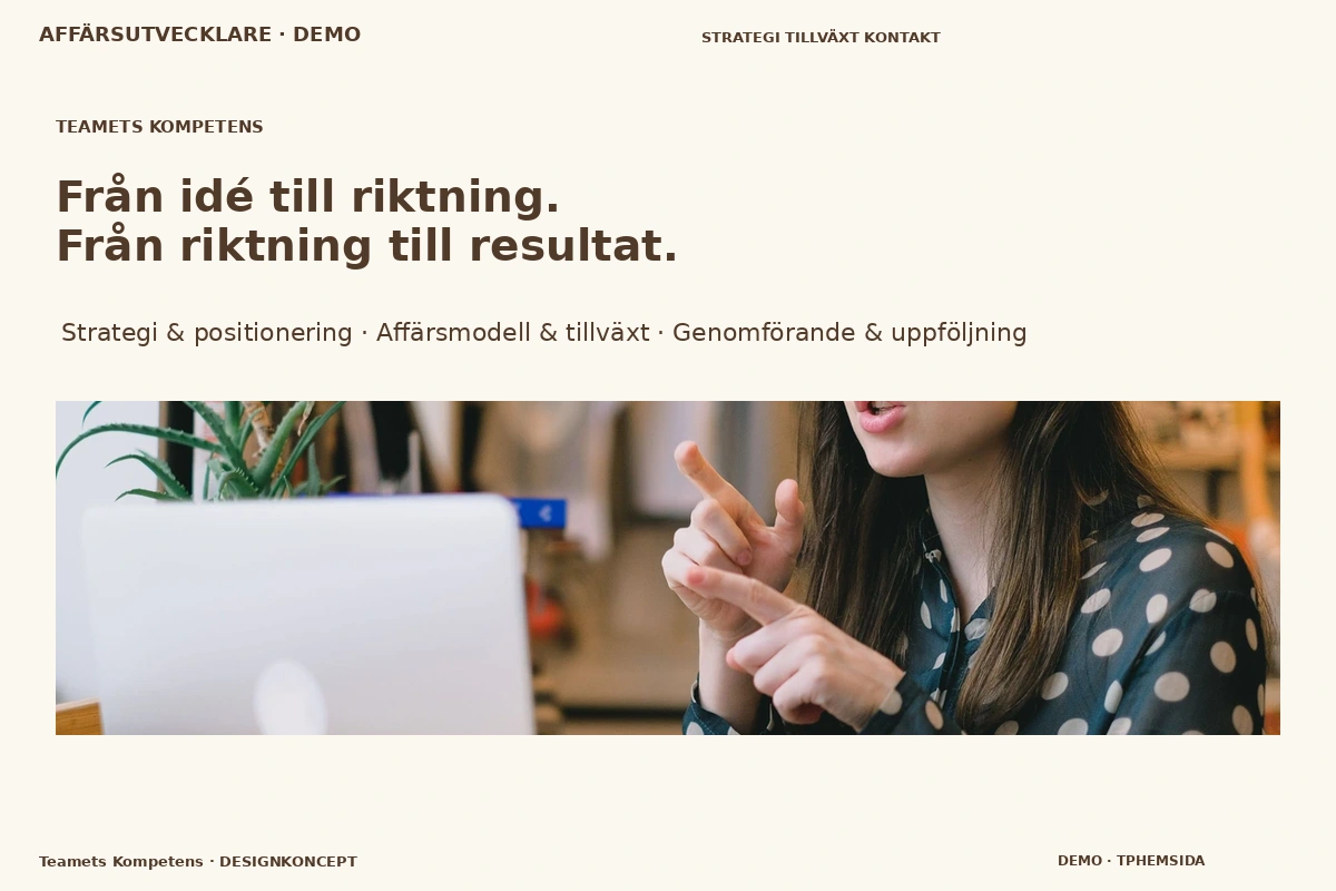 Teamets Kompetens – relaterat designförslag för affärsutvecklare