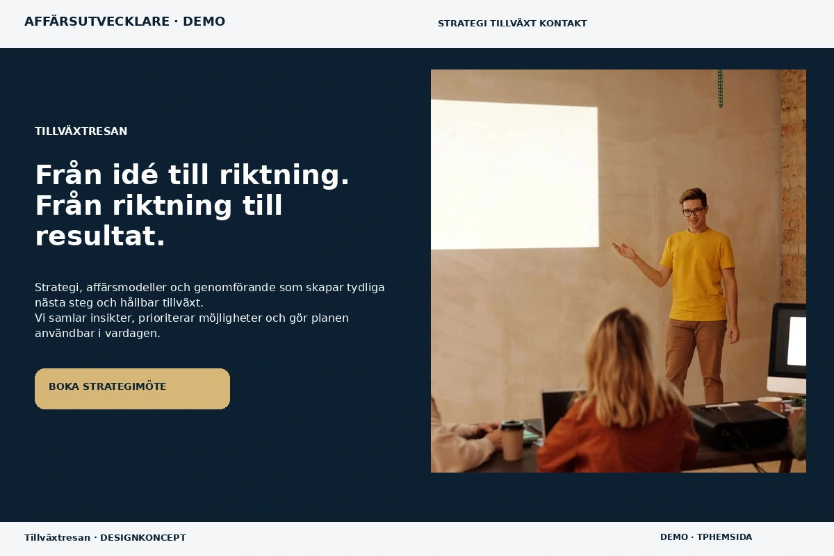Tillväxtresan – designförslag för affärsutvecklare