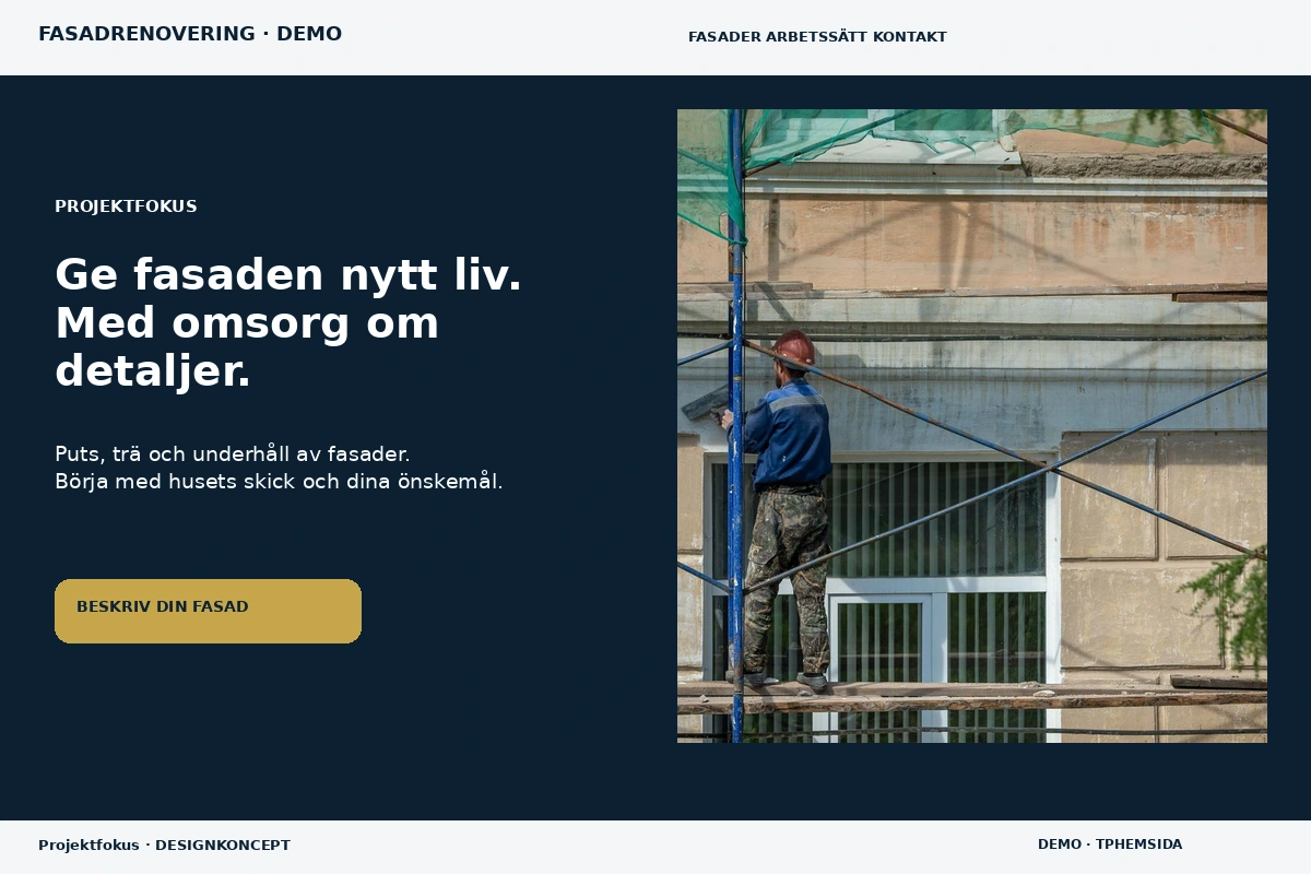 Projektfokus – designförslag för fasadrenovering