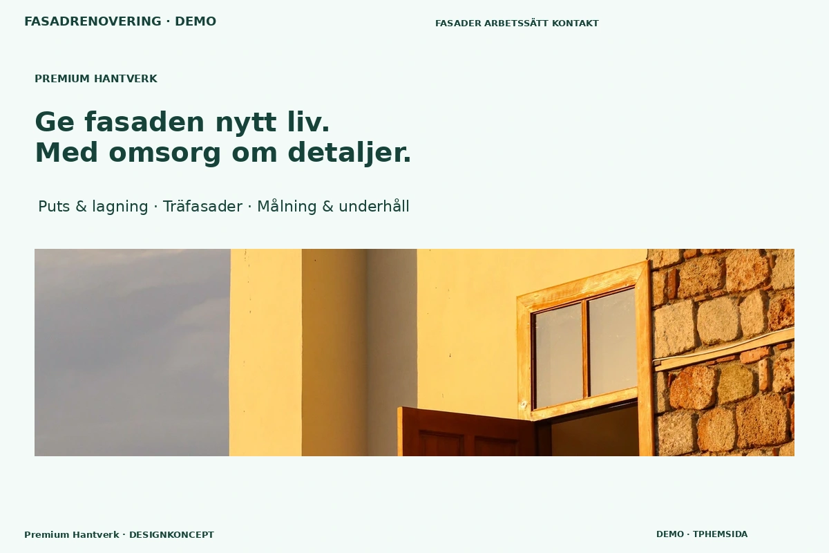 Premium Hantverk – designförslag för fasadrenovering
