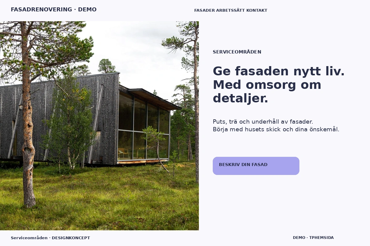 Serviceområden – designförslag för fasadrenovering