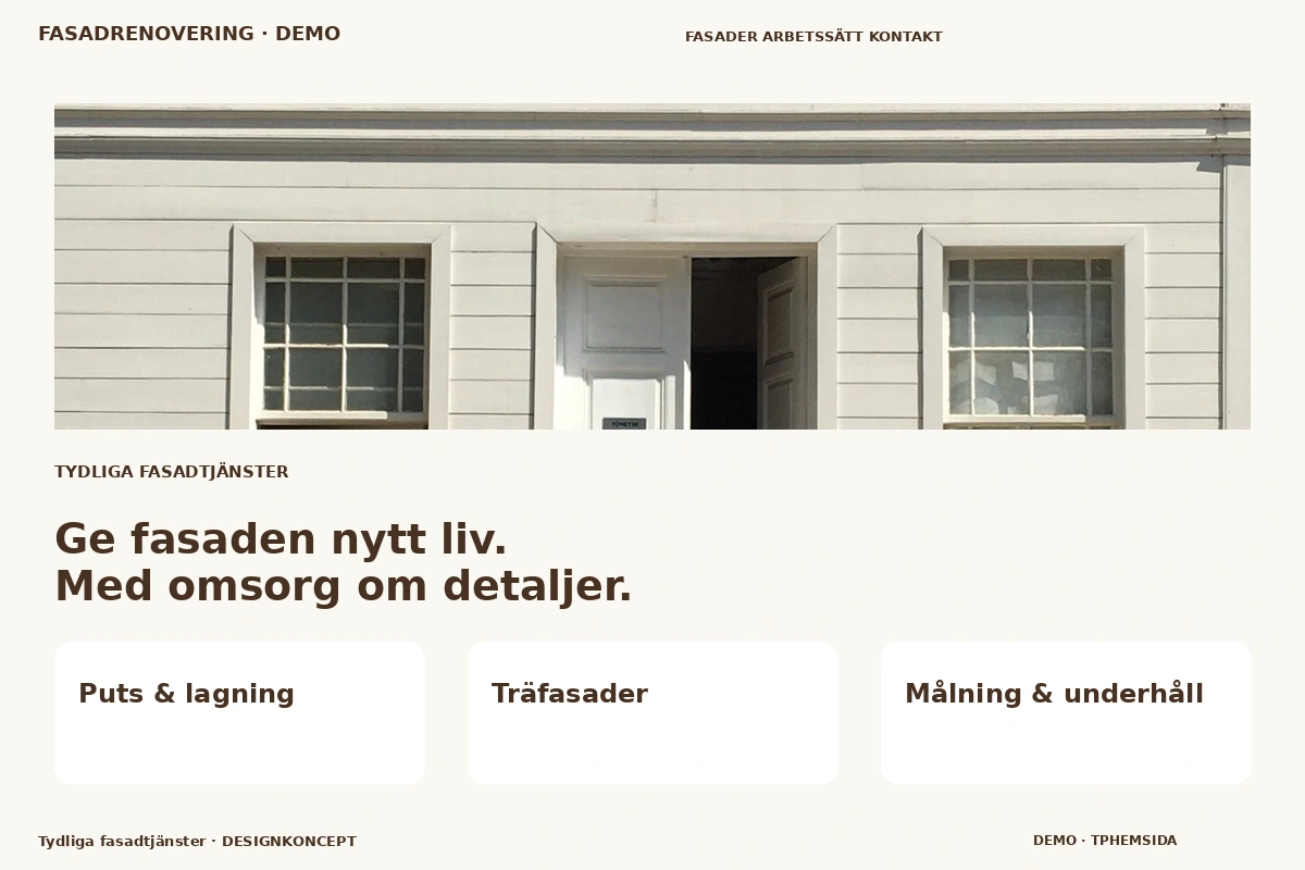 Tydliga fasadtjänster – designförslag för fasadrenovering