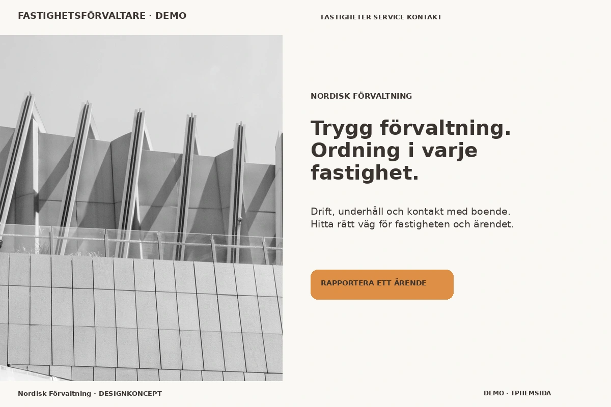 Nordisk Förvaltning – designförslag för fastighetsförvaltare