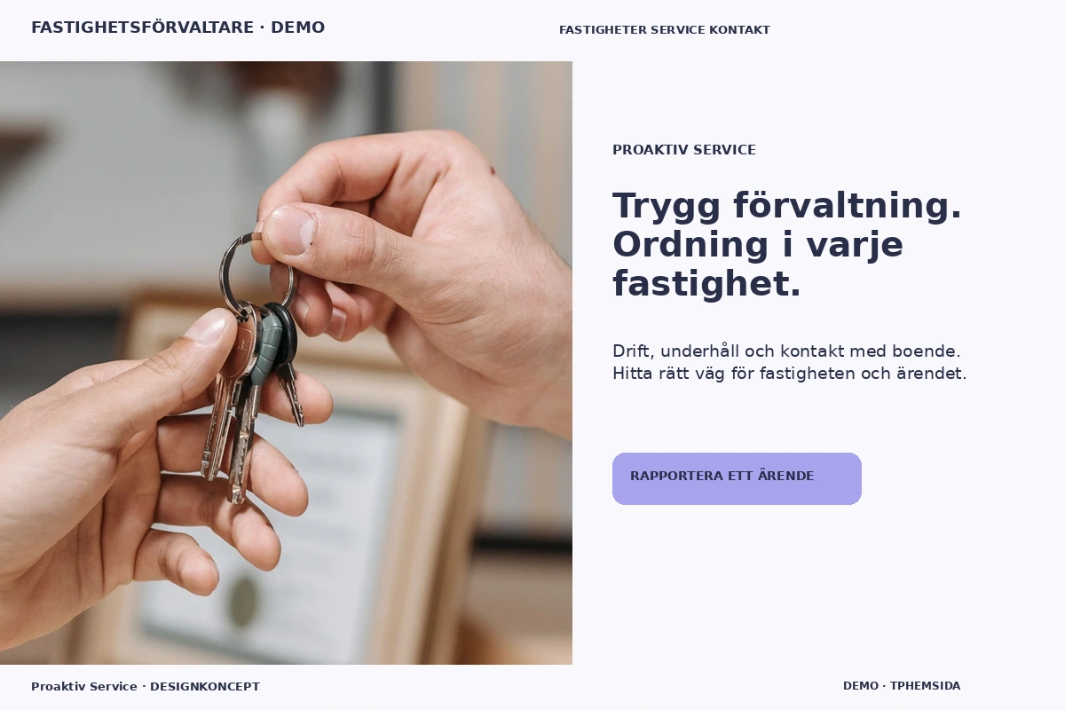 Proaktiv Service – relaterat designförslag för fastighetsförvaltare