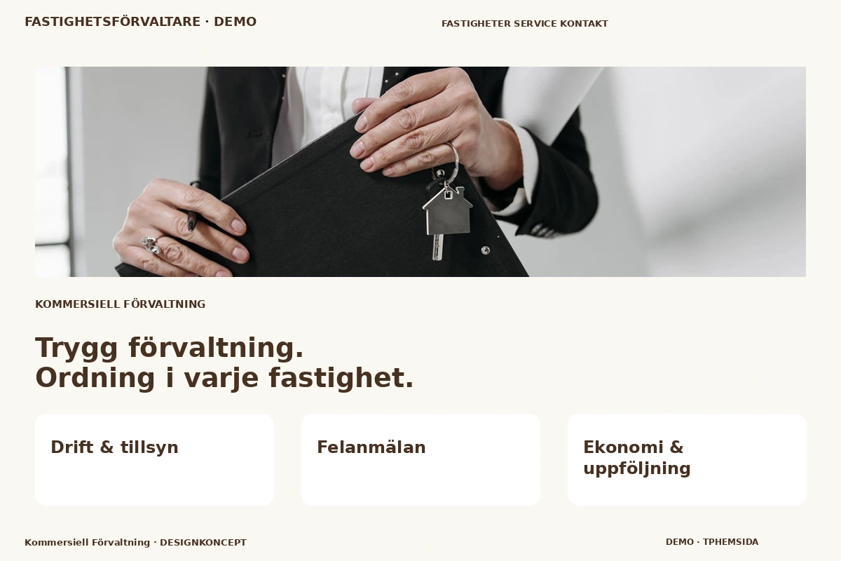 Kommersiell Förvaltning – designförslag för fastighetsförvaltare
