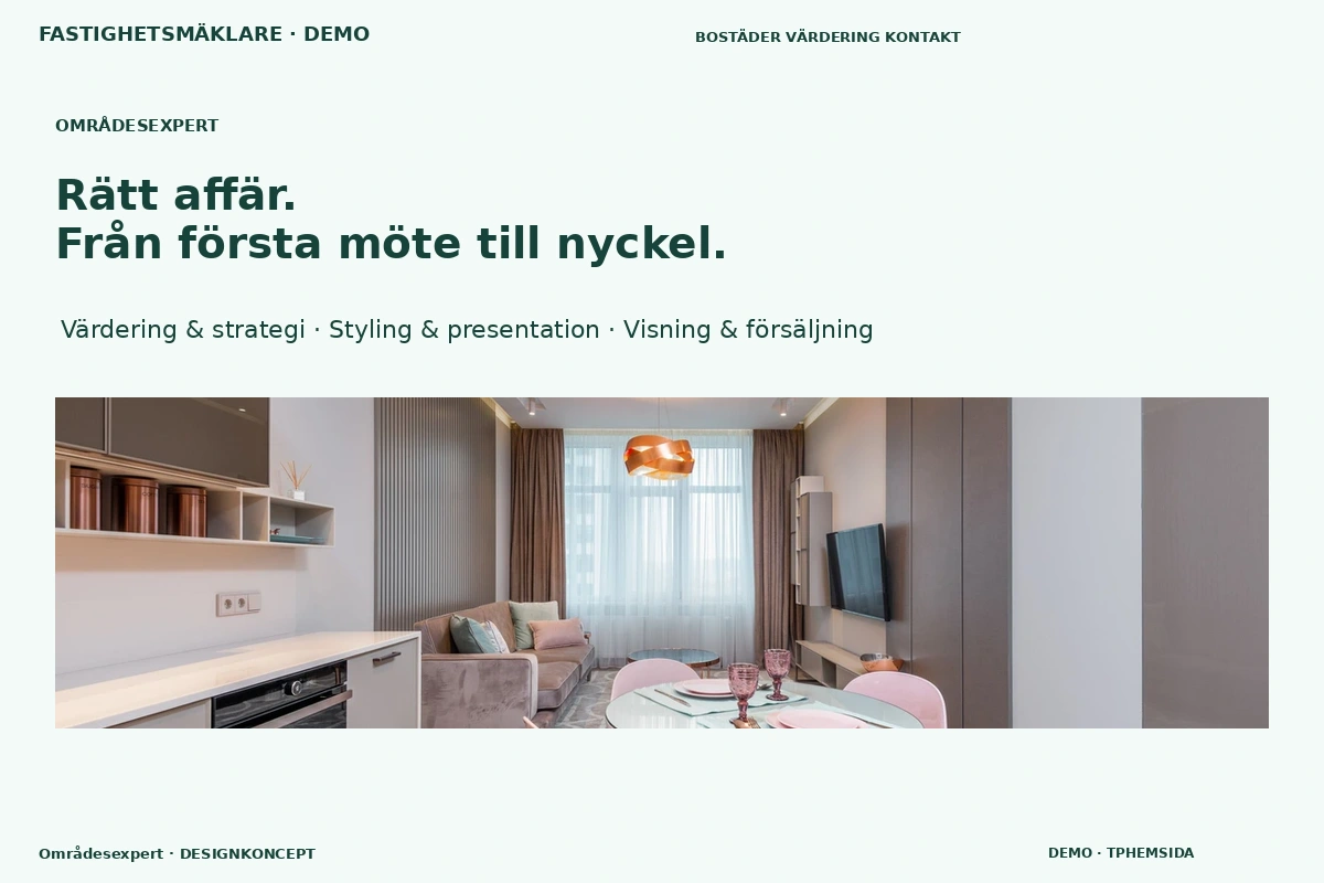Områdesexpert – designförslag för fastighetsmäklare