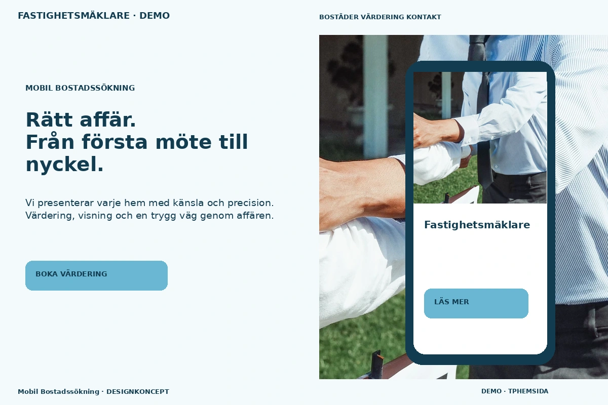 Mobil Bostadssökning – designförslag för fastighetsmäklare