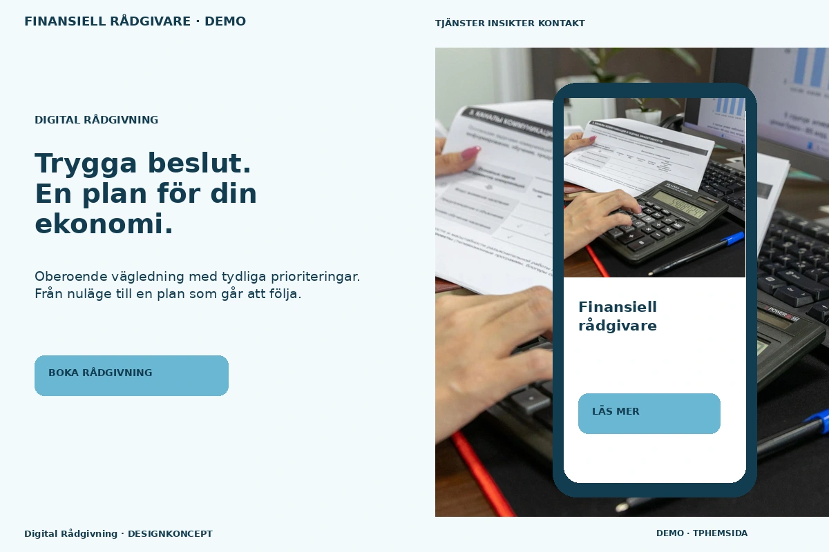Digital Rådgivning – designförslag för finansiell rådgivare