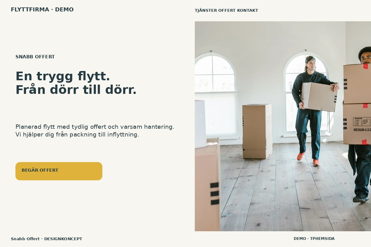 Designinspiration för flyttfirma