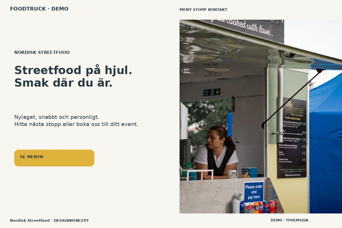 Nordisk Streetfood – designförslag för foodtruck