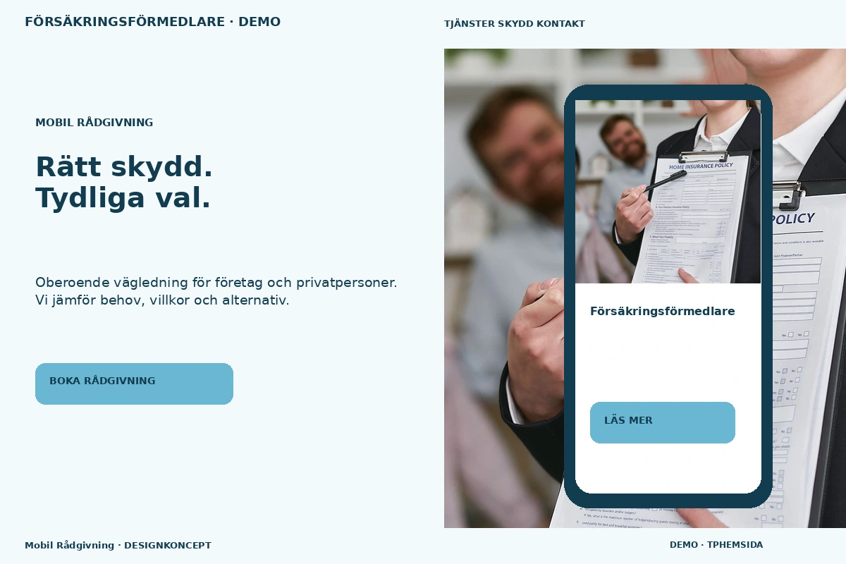 Mobil Rådgivning – designförslag för försäkringsförmedlare