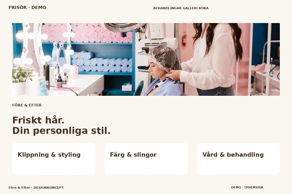 Före & Efter – designförslag för frisör