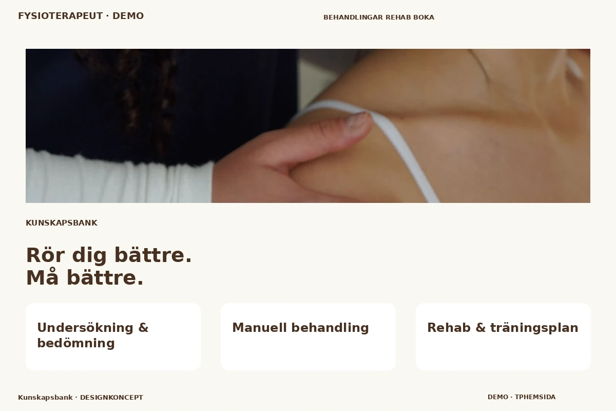 Kunskapsbank – designförslag för fysioterapeut