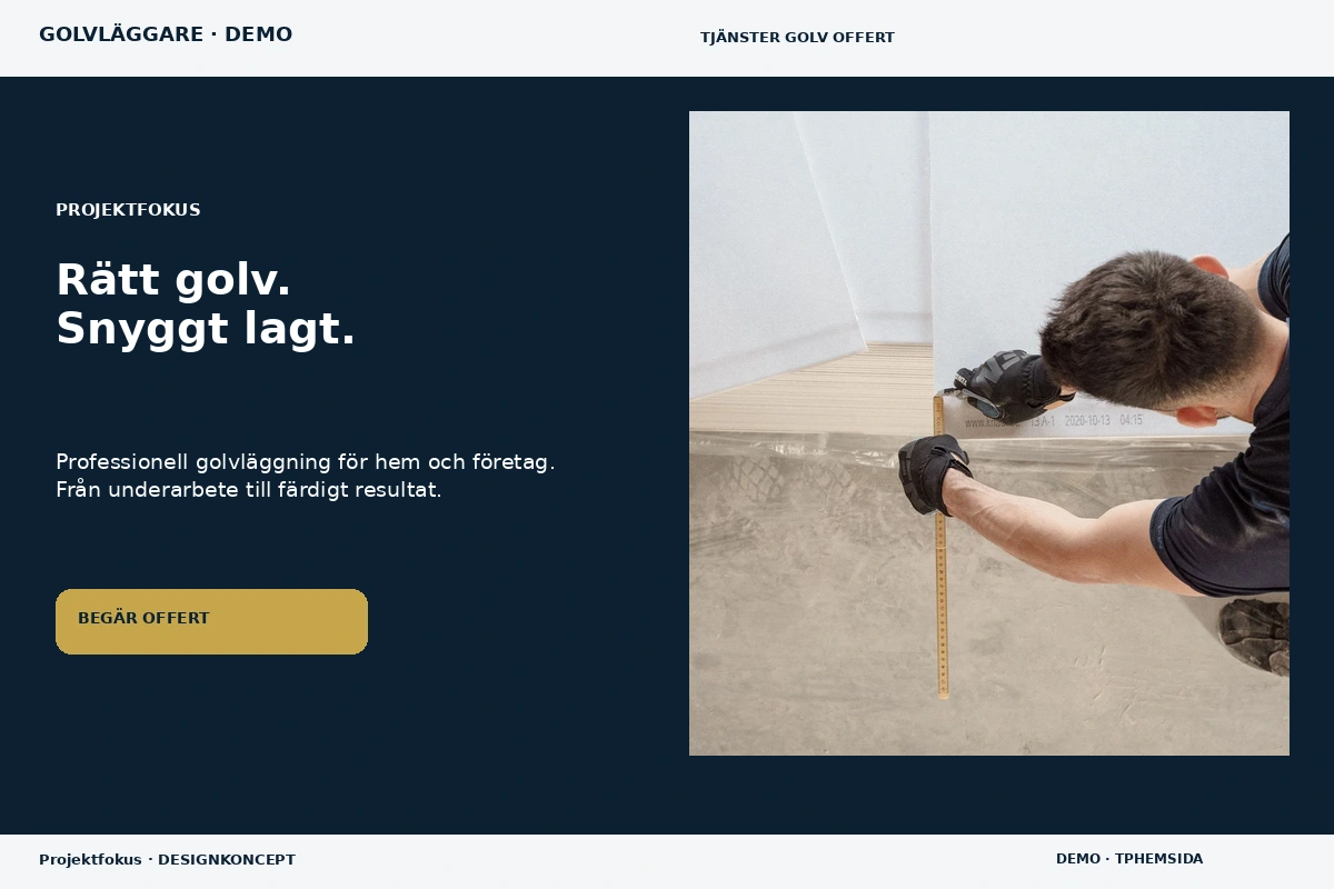 Projektfokus – relaterat designförslag för golvläggare