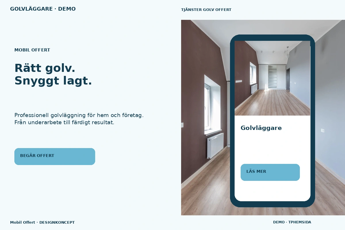 Mobil Offert – relaterat designförslag för golvläggare
