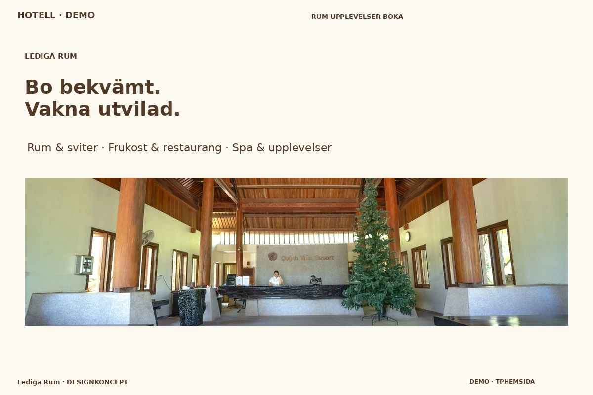 Lediga Rum – designförslag för hotell