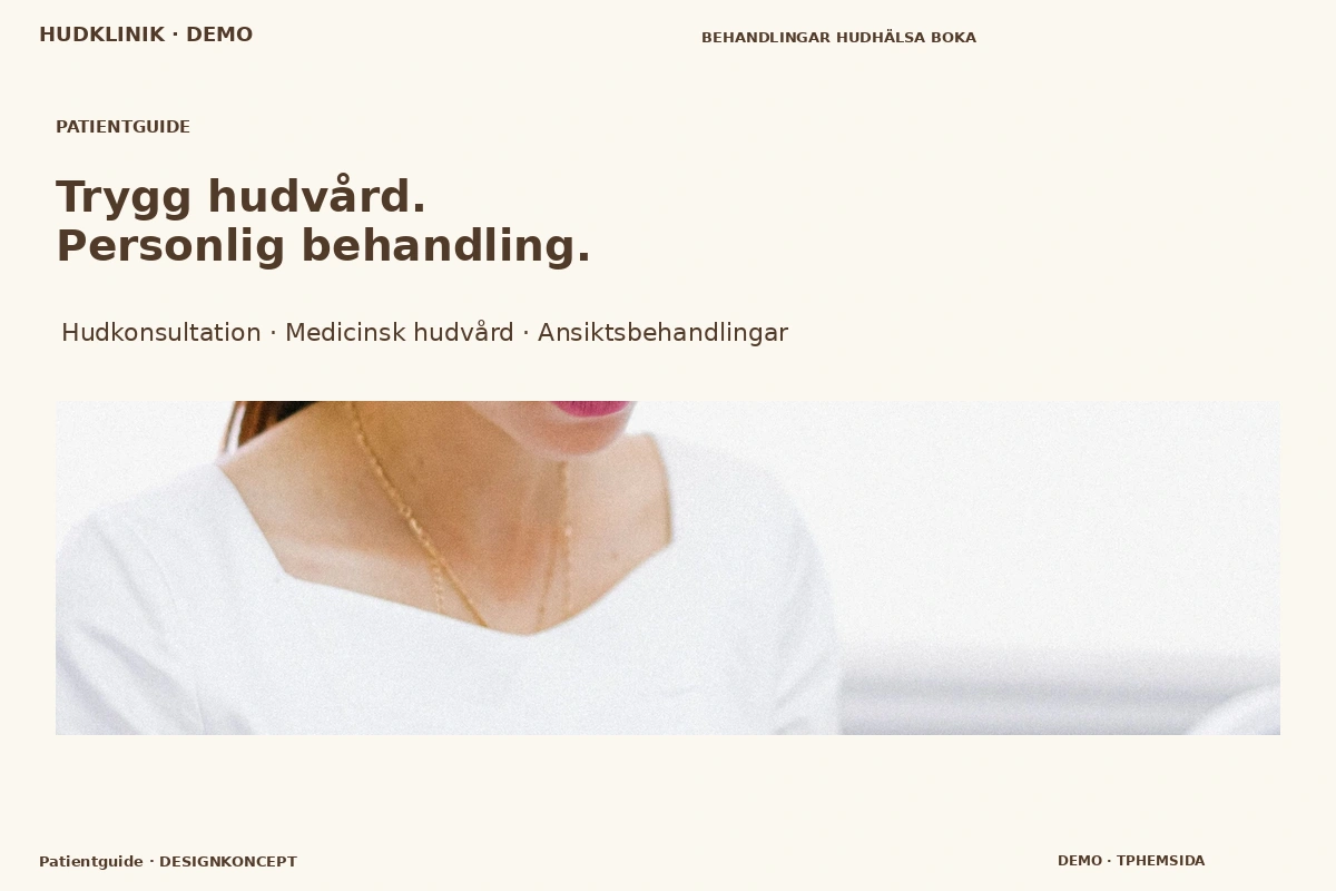Patientguide – designförslag för hudklinik