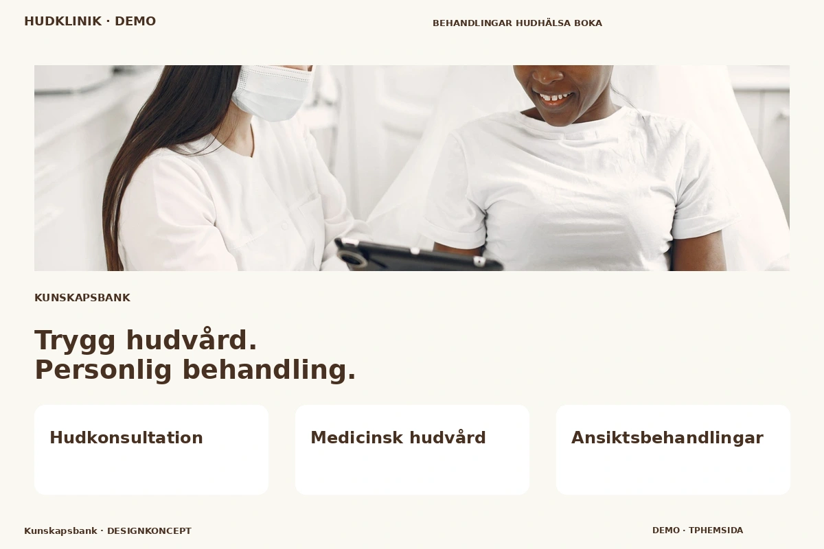 Kunskapsbank – designförslag för hudklinik