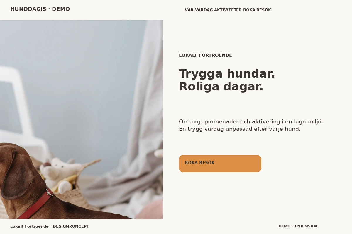 Lokalt Förtroende – designförslag för hunddagis