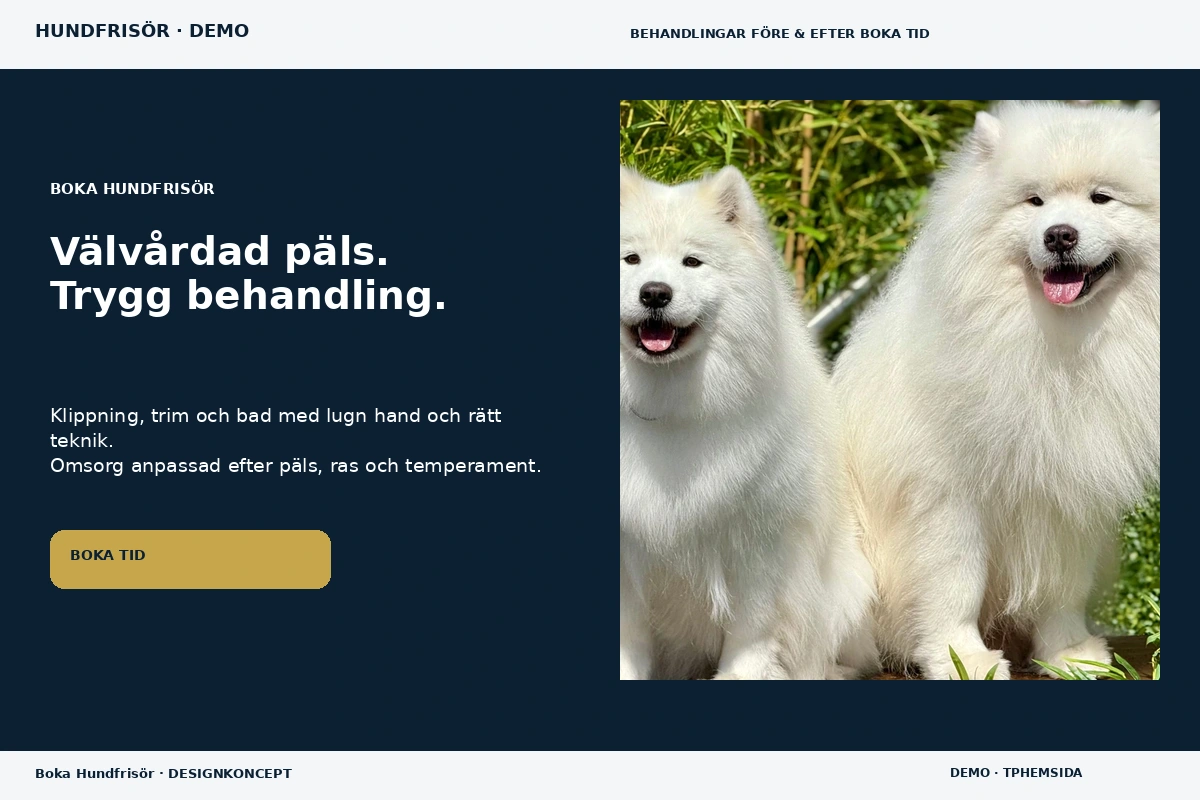 Boka Hundfrisör – designförslag för hundfrisör