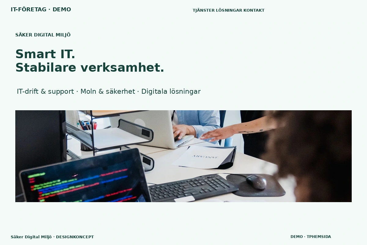 Säker Digital Miljö – designförslag för it-företag