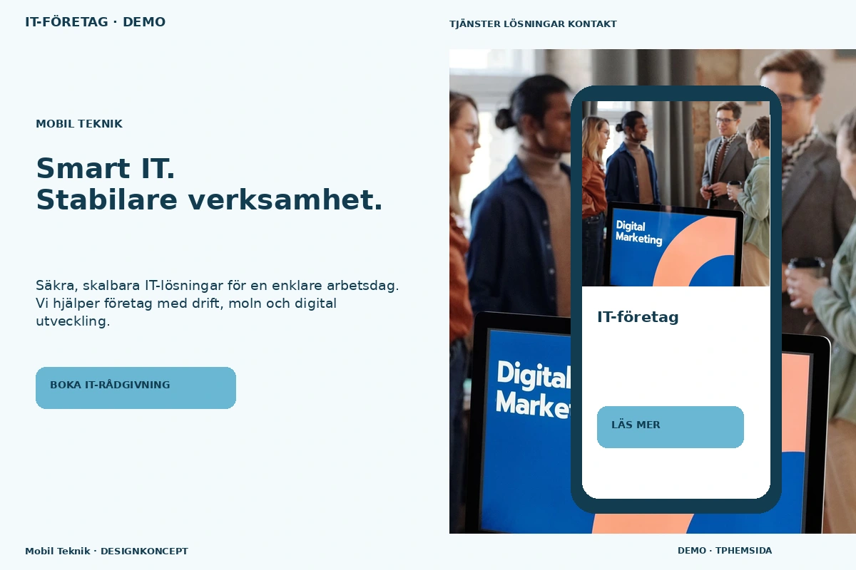 Mobil Teknik – designförslag för it-företag