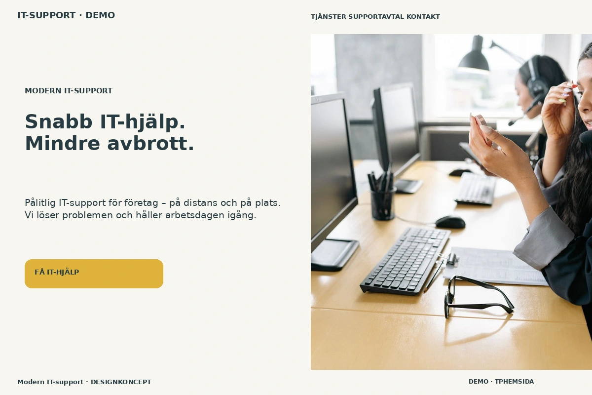 Designförslag för IT-support