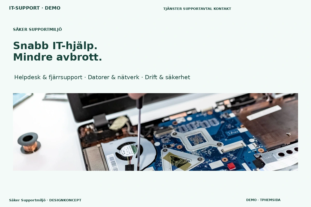 Säker Supportmiljö – designförslag för it-support