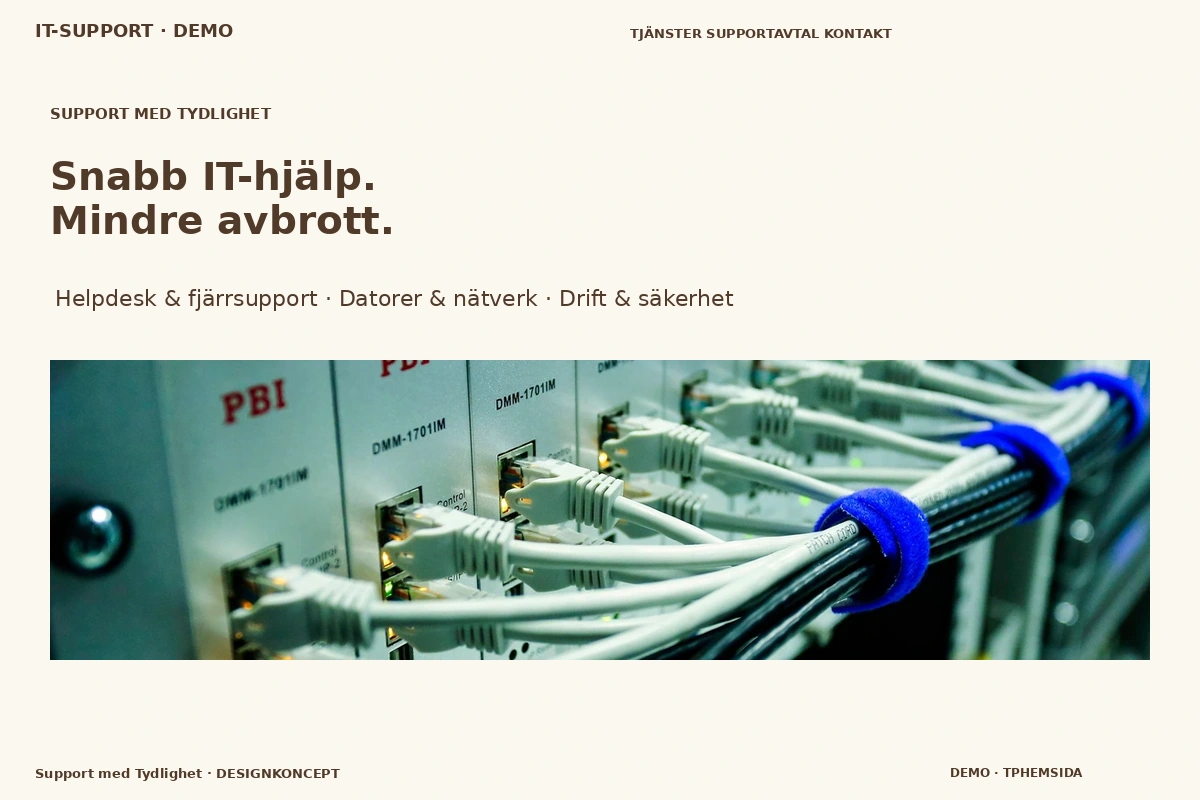 Support med Tydlighet – designförslag för it-support