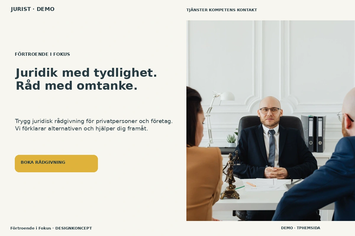 Jurist – webbdesign och branschinspiration