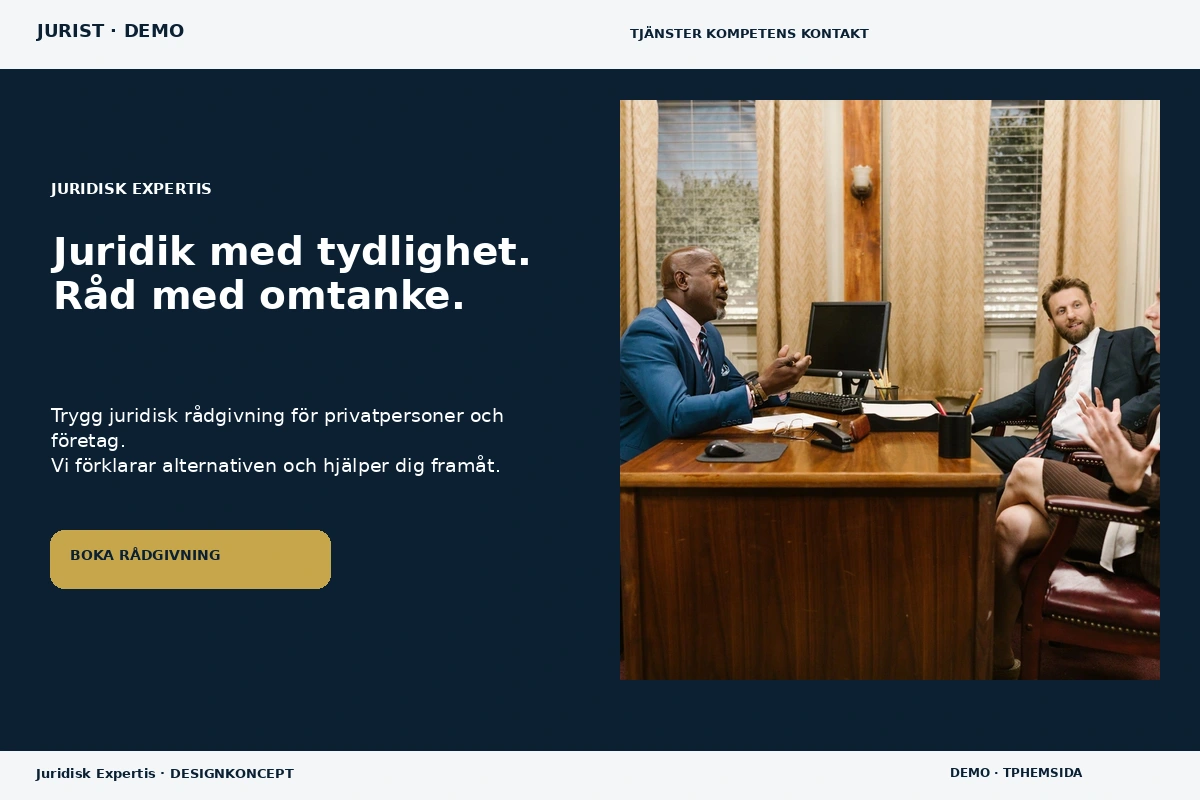 Juridisk Expertis – designförslag för jurist