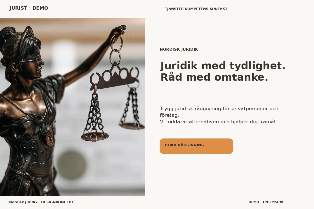 Nordisk Juridik – designförslag för jurist