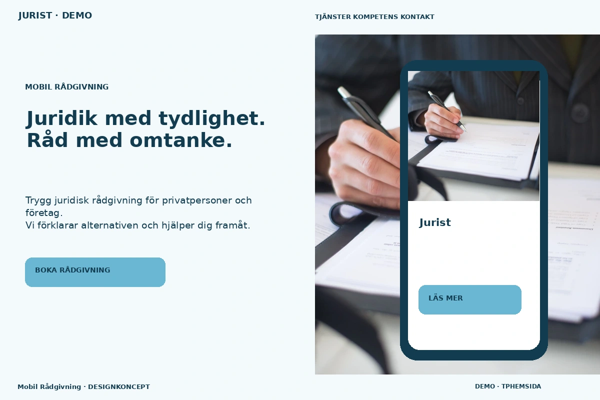 Mobil Rådgivning – designförslag för jurist
