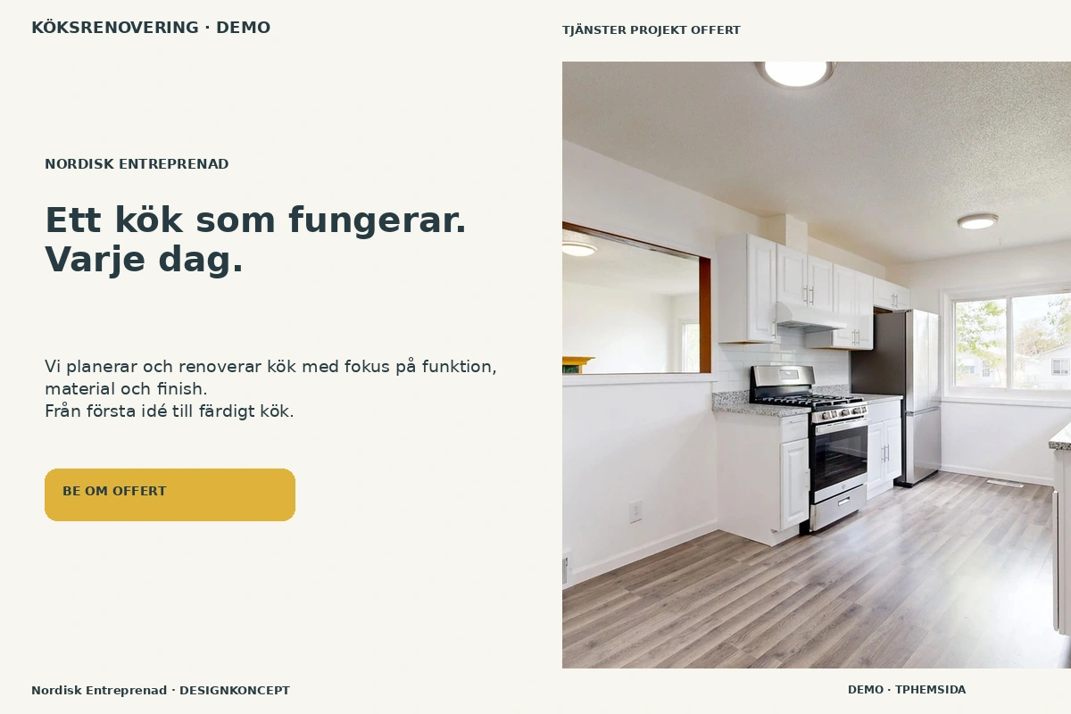 Köksrenovering – webbdesign och branschinspiration