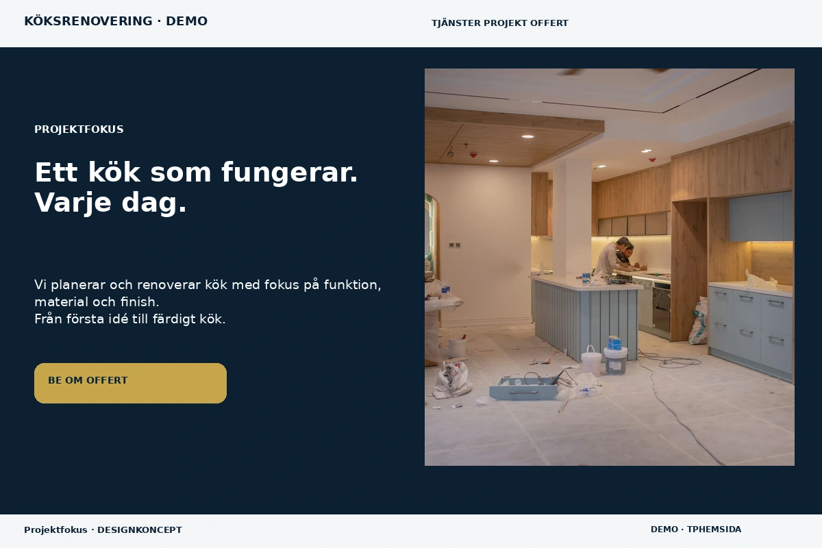 Projektfokus – designförslag för köksrenovering