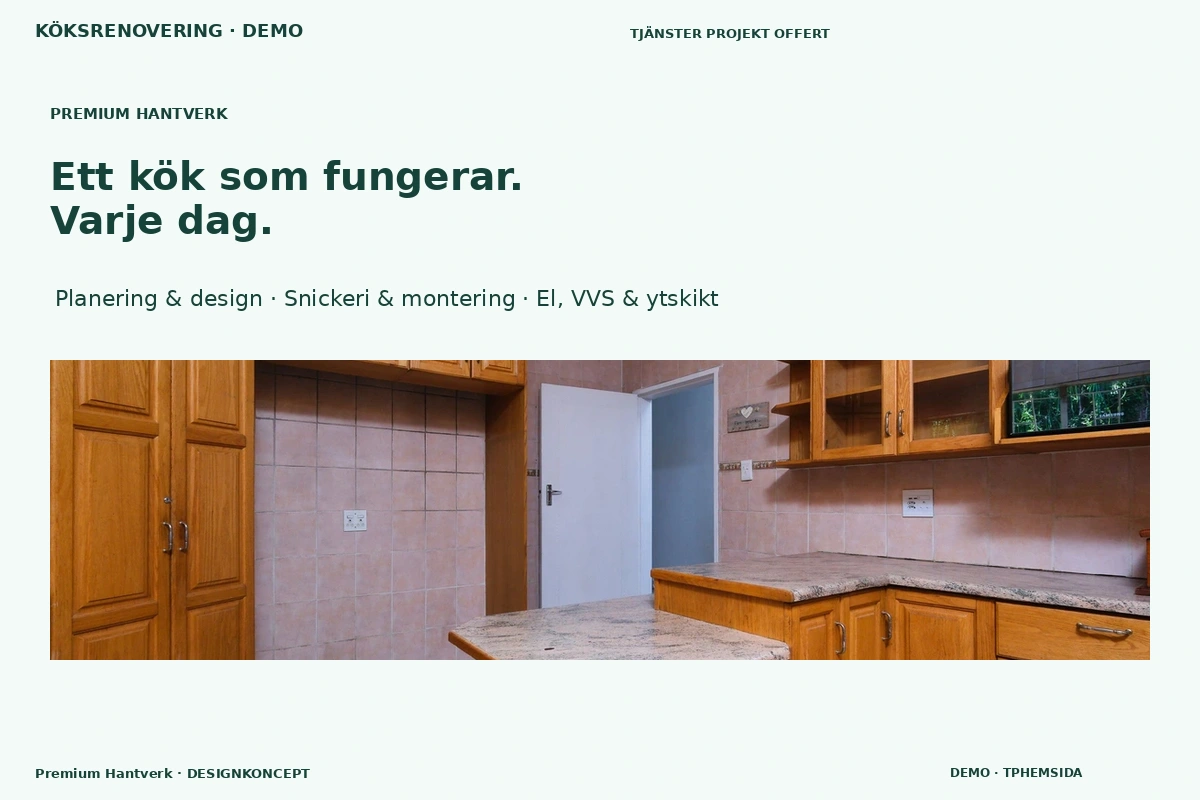 Premium Hantverk – designförslag för köksrenovering