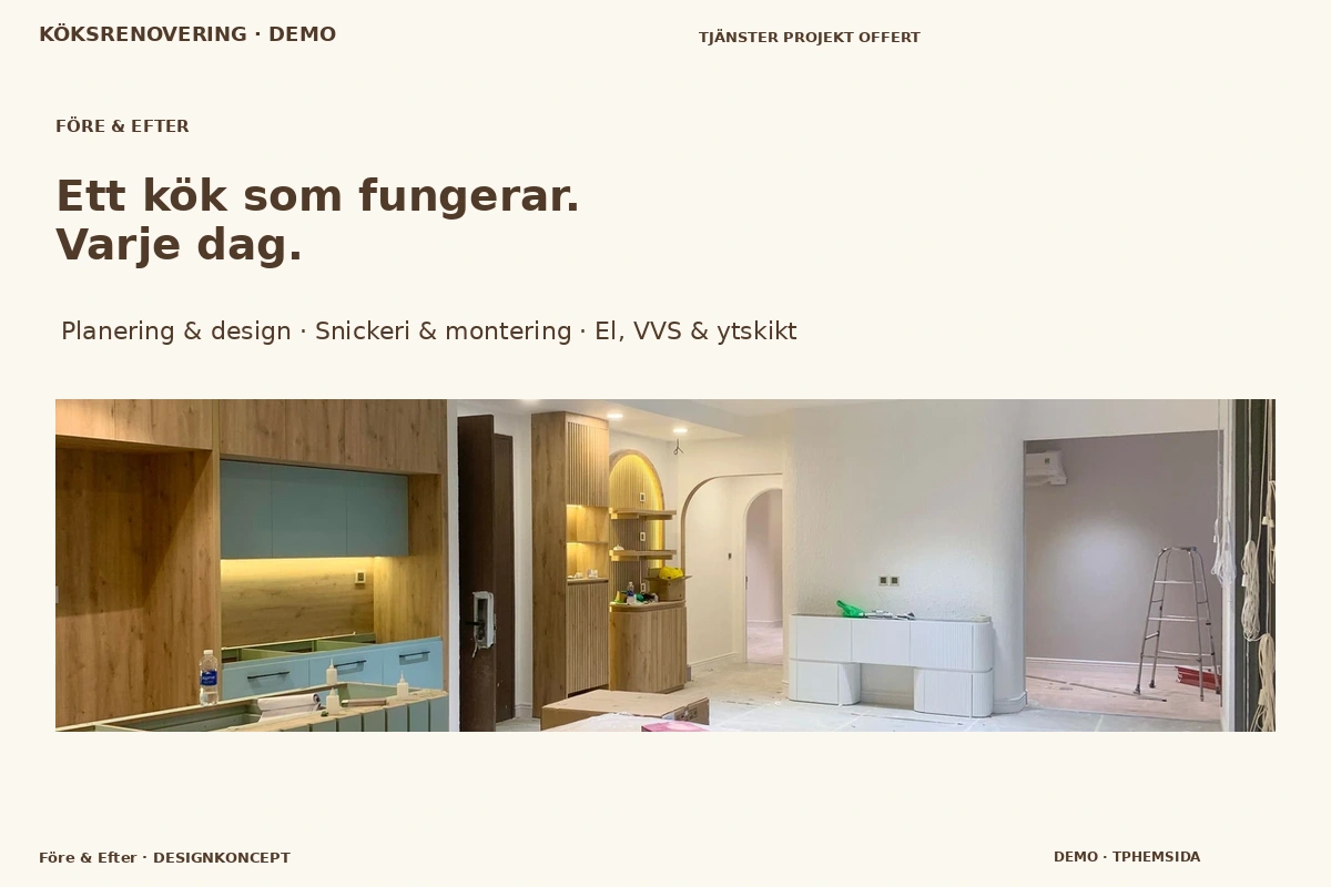 Före & Efter – designförslag för köksrenovering