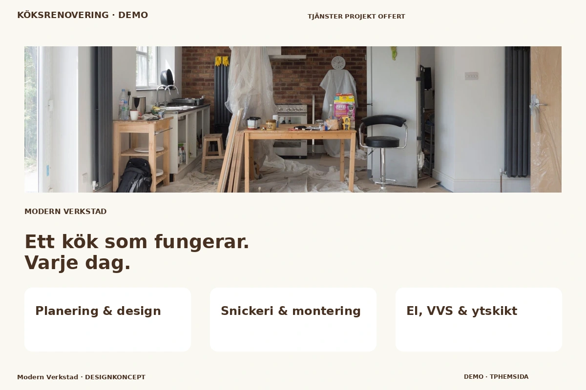 Modern Verkstad – designförslag för köksrenovering