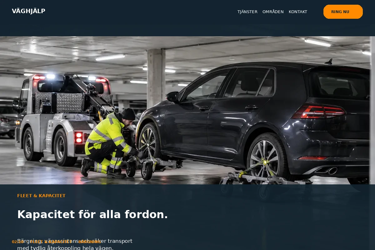 Fleet & Kapacitet – designförslag för bärgning