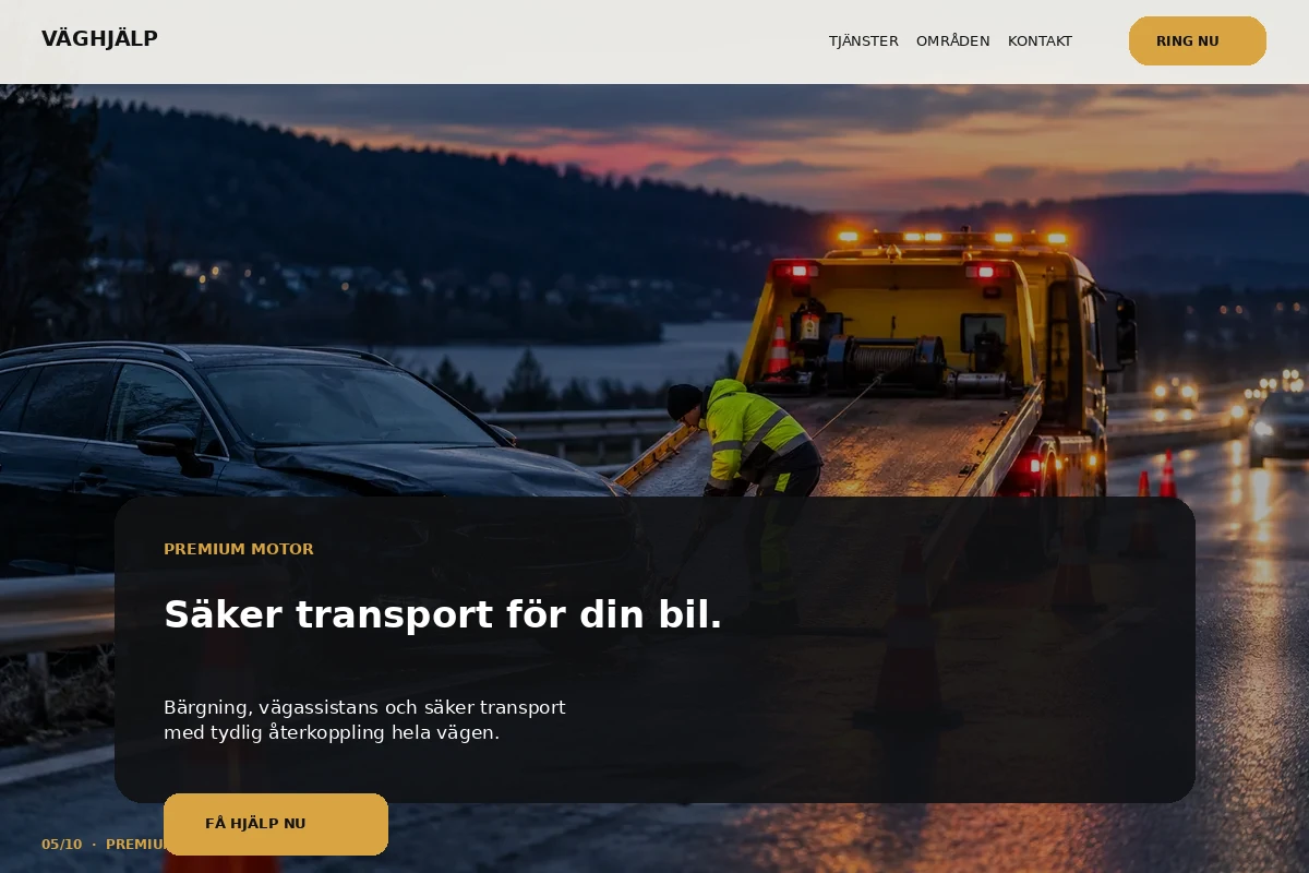 Premium Motor – designförslag för bärgning