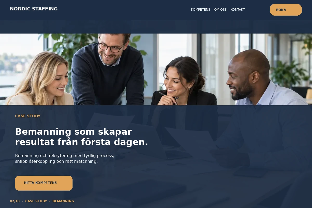 Case Study – designförslag för bemanningsföretag
